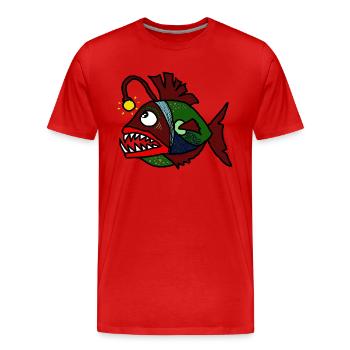 Anglerfisch - Männer Premium Bio T-Shirt - Rot - Vorne - Damien (186cm)
