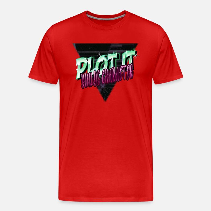 funny present storytelling techniques - Männer Premium Bio T-Shirt - Rot