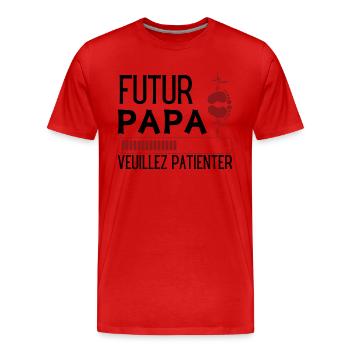 WERDENDER VATER - Männer Premium Bio T-Shirt - Rot - Vorne - Damien (186cm)