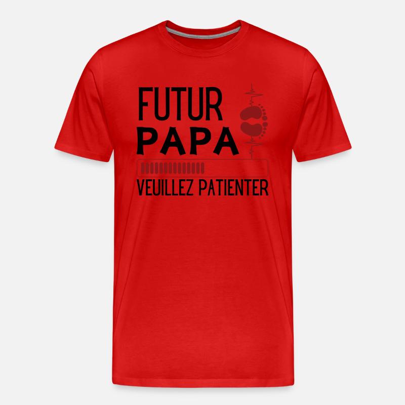 WERDENDER VATER - Männer Premium Bio T-Shirt - Rot