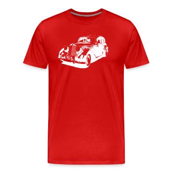 Voiture de collection - T-shirt bio Premium Homme - rouge - Devant - Damien (186cm)