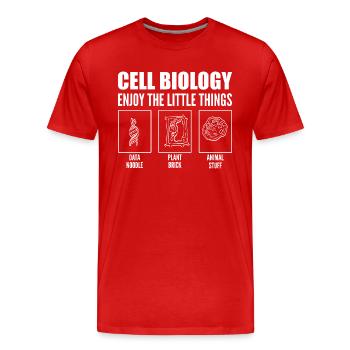 Lustige Zellbiologie Biologe - Männer Premium Bio T-Shirt - Rot - Vorne - Damien (186cm)