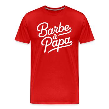 Barbe à papa - T-shirt bio Premium Homme - rouge - Devant - Damien (186cm)