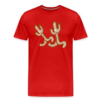 2 Cacti Race Happy Legs Run Fast - Men's Premium Organic T-Shirt - red - Front - Damien (186cm)