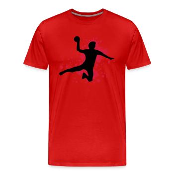 handball - T-shirt bio Premium Homme - rouge - Devant - Damien (186cm)