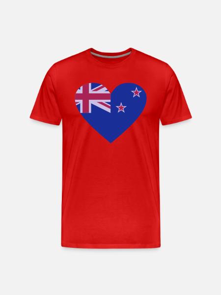 Neuseeland - Männer Premium Bio T-Shirt - Rot