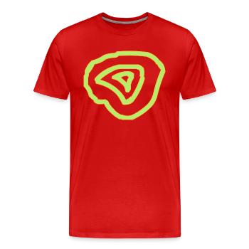 Cercles - T-shirt bio Premium Homme - rouge - Devant - Damien (186cm)