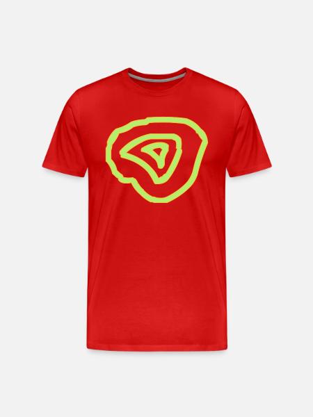 circles - Men's Premium Organic T-Shirt - red
