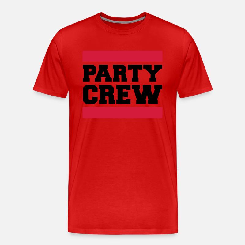 Party Crew Design - Männer Premium Bio T-Shirt - Rot