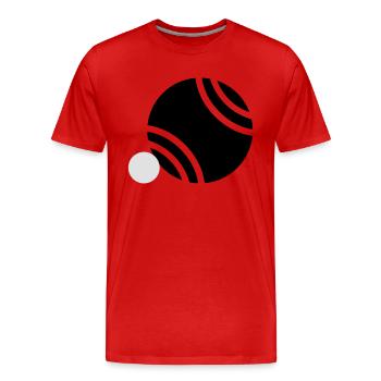 Pétanque - T-shirt bio Premium Homme - rouge - Devant - Damien (186cm)