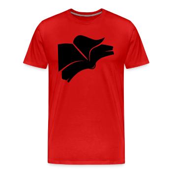 buch - Männer Premium Bio T-Shirt - Rot - Vorne - Damien (186cm)