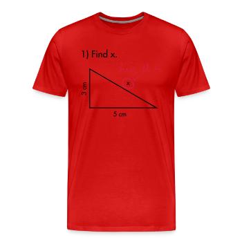 Finde X - Männer Premium Bio T-Shirt - Rot - Vorne - Damien (186cm)