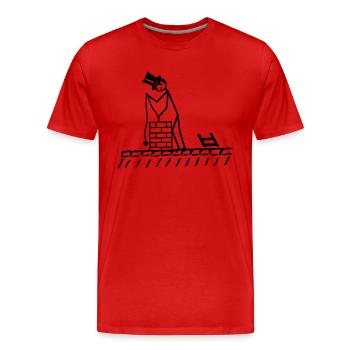 Schornsteinfeger - Männer Premium Bio T-Shirt - Rot - Vorne - Damien (186cm)