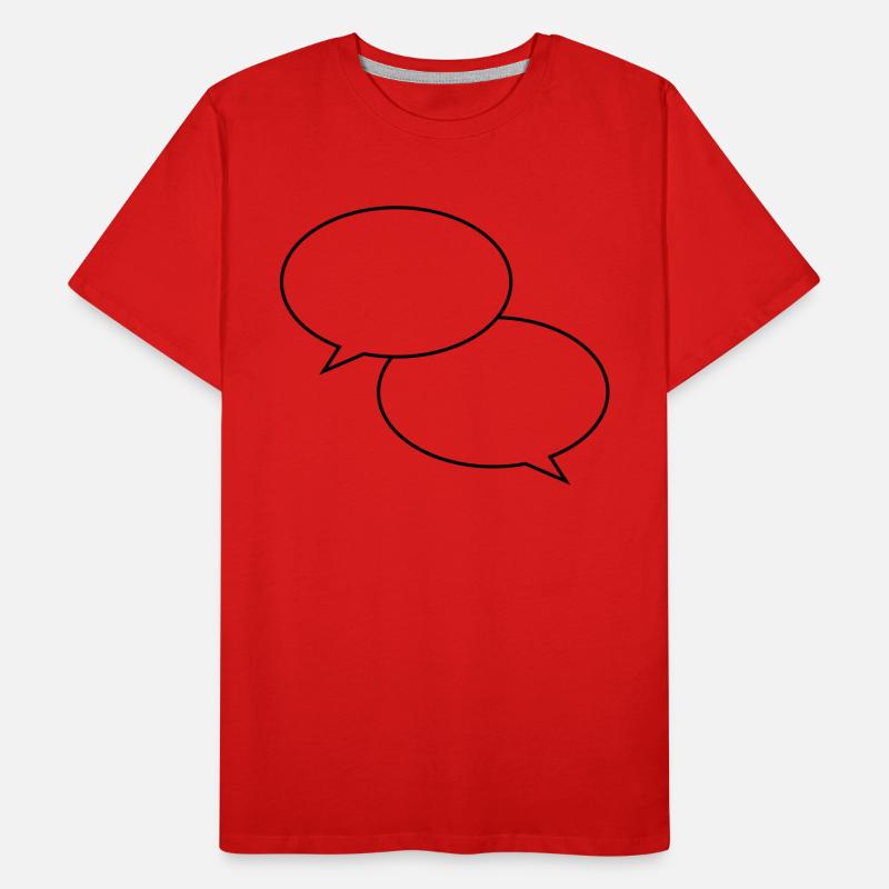 sprechblasen Männer Premium Bio T-Shirt