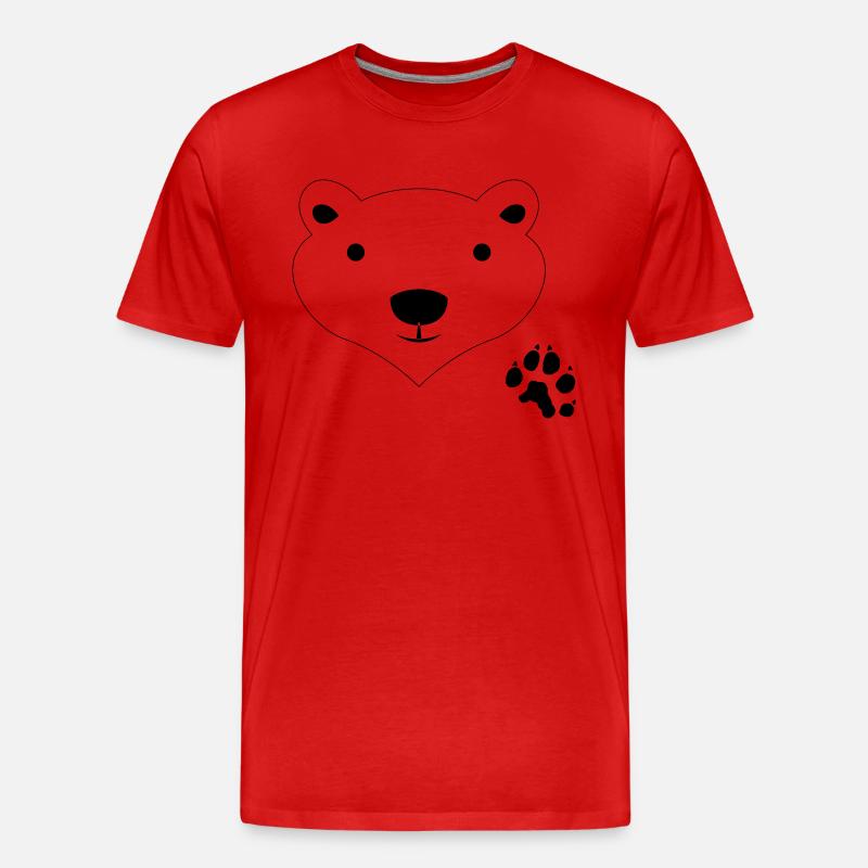 Polar Bear - Männer Premium Bio T-Shirt - Rot