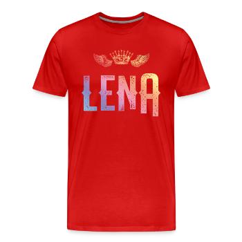 Lena - T-shirt bio Premium Homme - rouge - Devant - Damien (186cm)