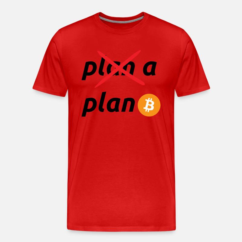 plan b bitcoin - Männer Premium Bio T-Shirt - Rot