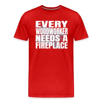 union carpenter love cutter forestry carpenter saw - Männer Premium Bio T-Shirt - Rot - Vorne - Damien (186cm)