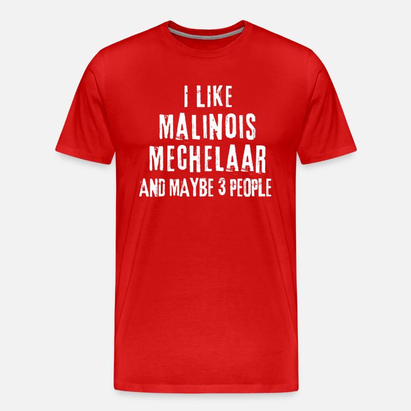 Malinois Mechelaar - Männer Premium Bio T-Shirt - Rot