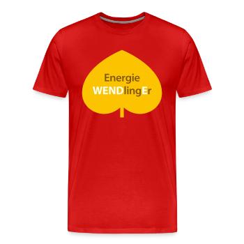 Energie WENDlingEr - Männer Premium Bio T-Shirt - Rot - Vorne - Damien (186cm)