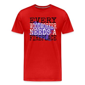 meilleurs amateurs de bois apprenti marteau-piqueur - T-shirt bio Premium Homme - rouge - Devant - Damien (186cm)