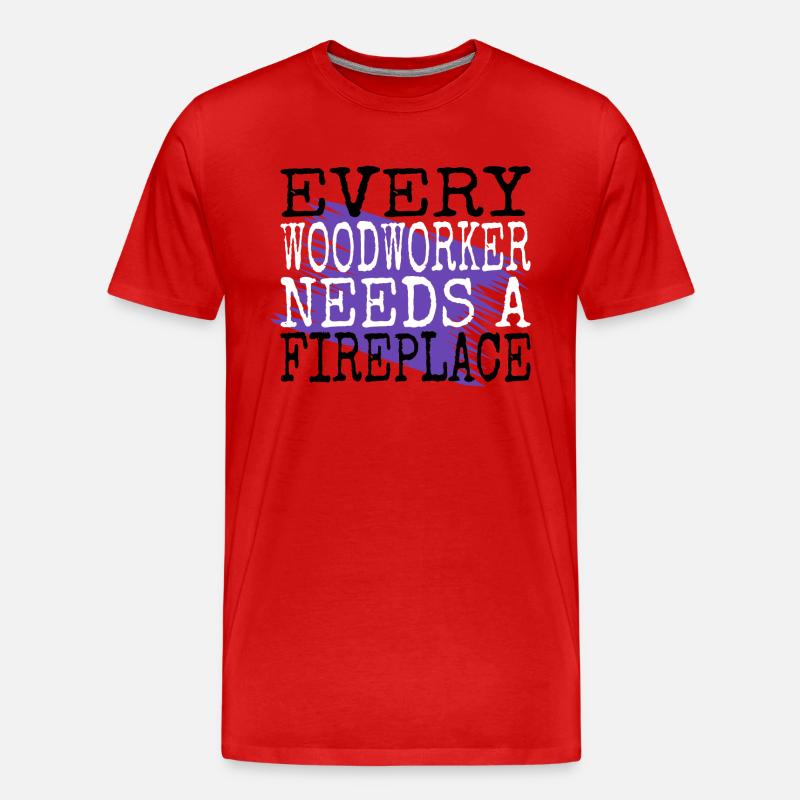 best wood hobbyists jackhammer apprentice - Männer Premium Bio T-Shirt - Rot