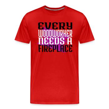 cabinetmaker woodworker arboriculturist cutter - Männer Premium Bio T-Shirt - Rot - Vorne - Damien (186cm)