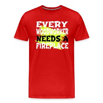 john carpenter tshirts arborists cutter woodcutter - Männer Premium Bio T-Shirt - Rot - Vorne - Damien (186cm)