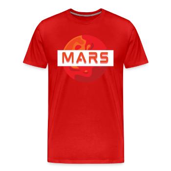 Mission MARS! - Men's Premium Organic T-Shirt - red - Front - Damien (186cm)