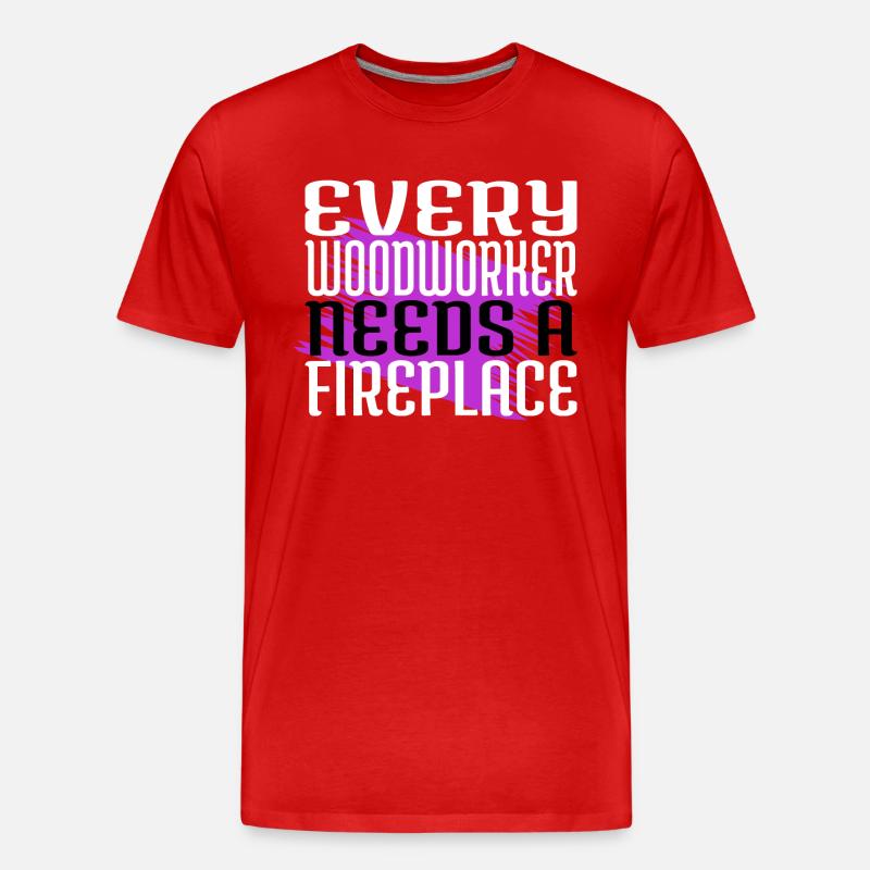 carpenter funny tshirts statement lumber - Männer Premium Bio T-Shirt - Rot