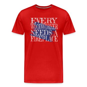 funny sayings woodcutter quote lumber - Männer Premium Bio T-Shirt - Rot - Vorne - Damien (186cm)