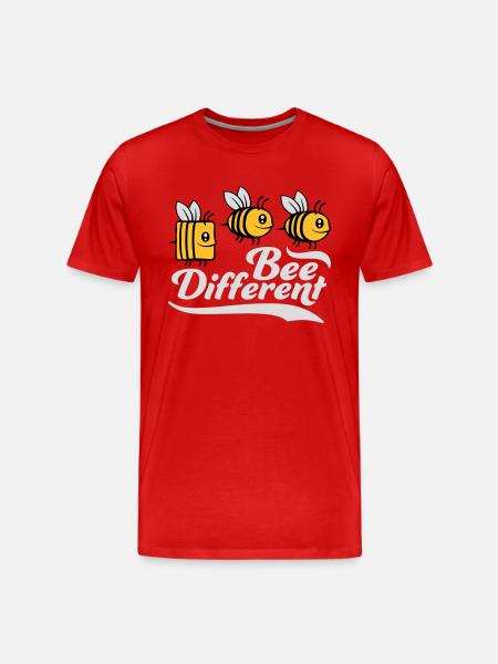 bee citation différente - T-shirt bio Premium Homme - rouge