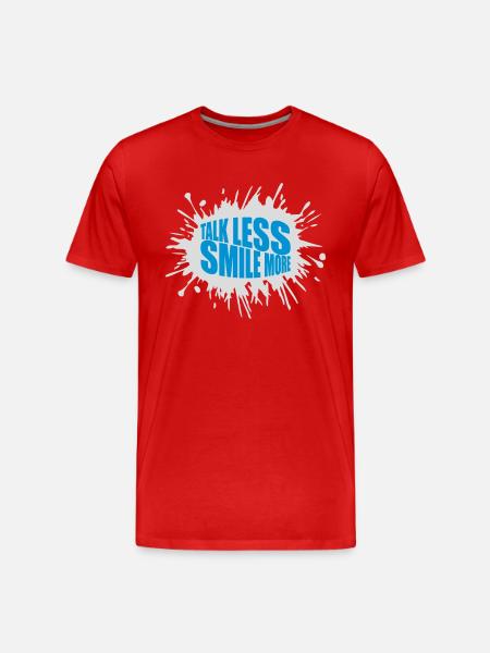 talk less smile more - Men's Premium Organic T-Shirt - red