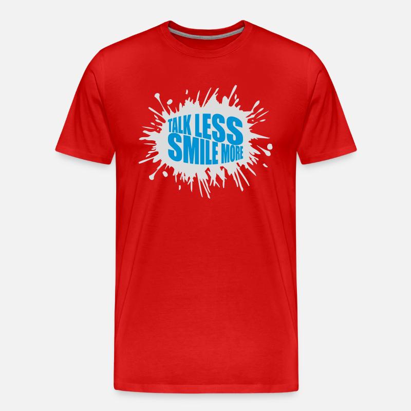 talk less smile more - Männer Premium Bio T-Shirt - Rot