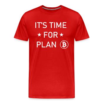 Bitcoin Trading Crypto Stocks - T-shirt bio Premium Homme - rouge - Devant - Damien (186cm)
