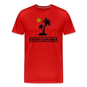 Gran Canaria - Männer Premium Bio T-Shirt - Rot - Vorne - Damien (186cm)