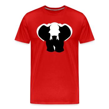 Little Elephant Cartoon Cute Vector 2 - Men's Premium Organic T-Shirt - red - Front - Damien (186cm)