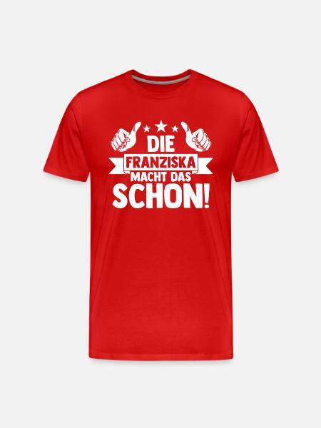 Franziska - Männer Premium Bio T-Shirt - Rot