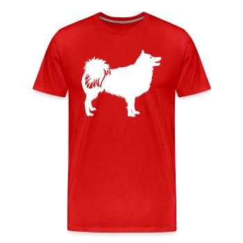 Hund Dog - Männer Premium Bio T-Shirt - Rot - Vorne - Damien (186cm)