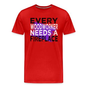 Woodworking John Carpenter Hobbyists - Men's Premium Organic T-Shirt - red - Front - Damien (186cm)