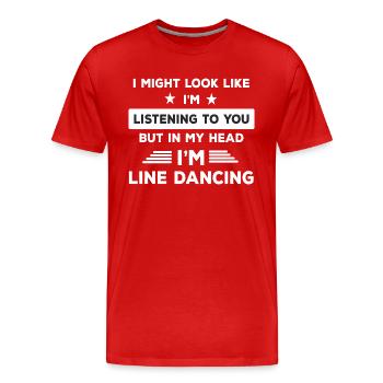 Danse Musique de danse - T-shirt bio Premium Homme - rouge - Devant - Damien (186cm)