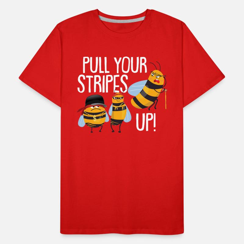 Pull Your Stripes Up! Men's Premium Organic T-Shirt