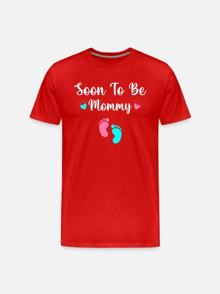 Soon To Be Mommy - Men's Premium Organic T-Shirt - red