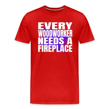 Funshirt marteau-piqueur papa citation drôle - T-shirt bio Premium Homme - rouge - Devant - Damien (186cm)