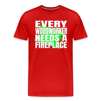 birthday gift wood quote gift idea cutter - Männer Premium Bio T-Shirt - Rot - Vorne - Damien (186cm)