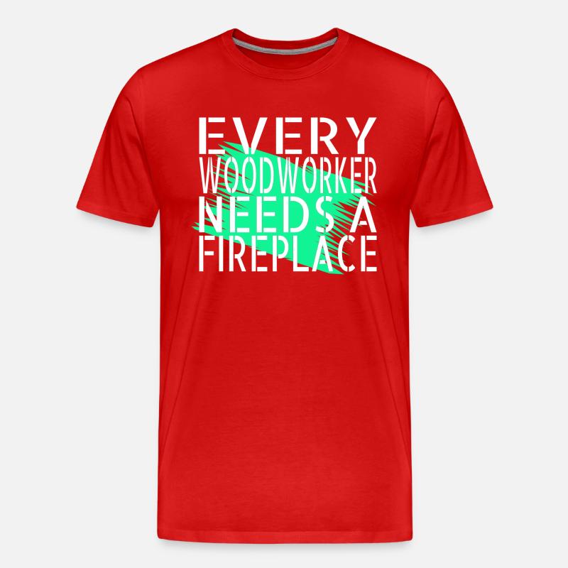 carpenter jokes tshirts present idea - Männer Premium Bio T-Shirt - Rot
