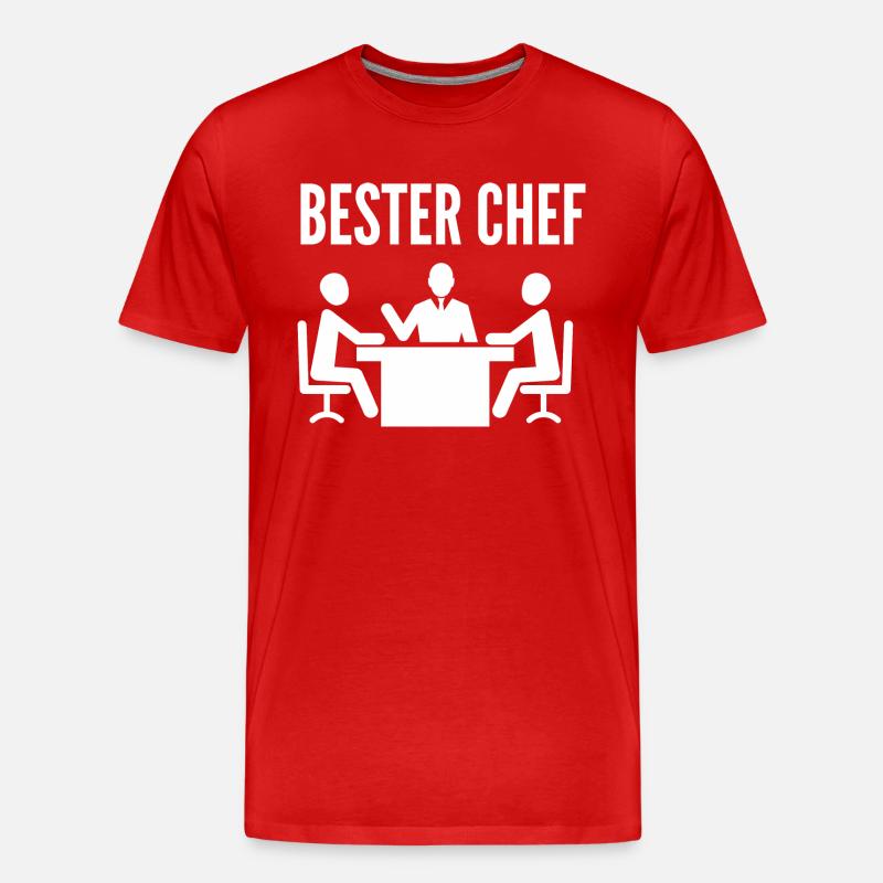 Bester Chef - Männer Premium Bio T-Shirt - Rot