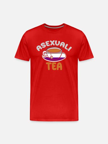 AsexuStyle: Asexuali-tea - Men's Premium Organic T-Shirt - red