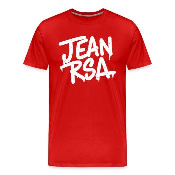 Jean RSA - T-shirt bio Premium Homme - rouge - Devant - Damien (186cm)