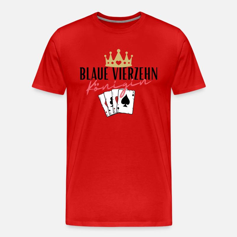 Blaue Vierzehn Königin - Männer Premium Bio T-Shirt - undefined